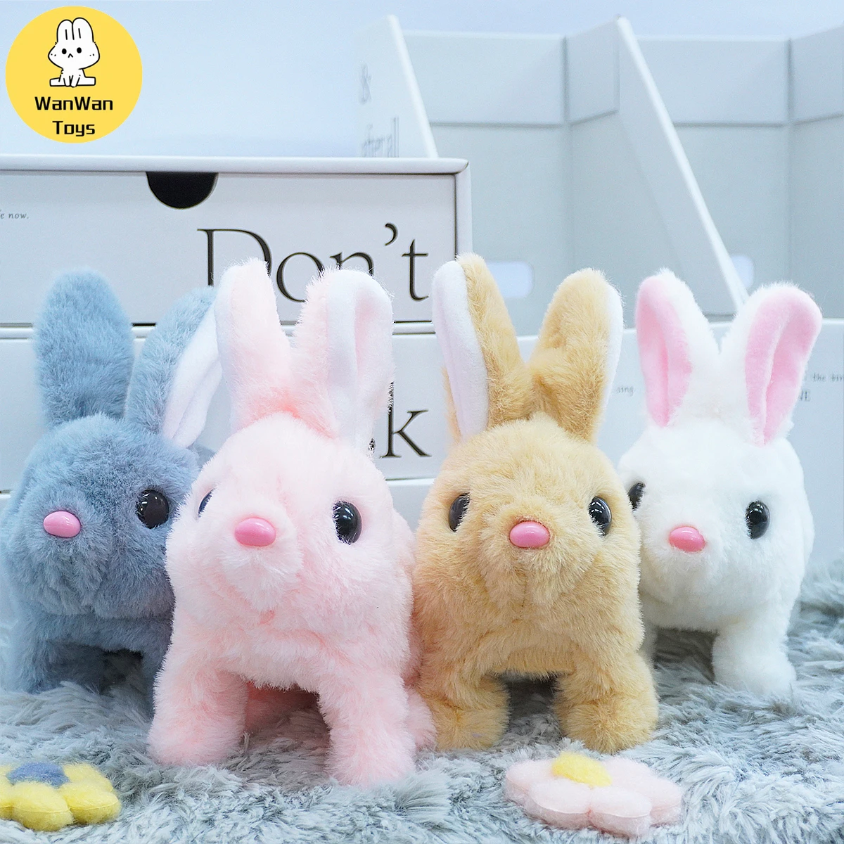 Children Puzzle Electronic Toys Electric Stuffed Rabbit Walk Bark Nod Birthday Parties Holiday Gifts Room Decoration