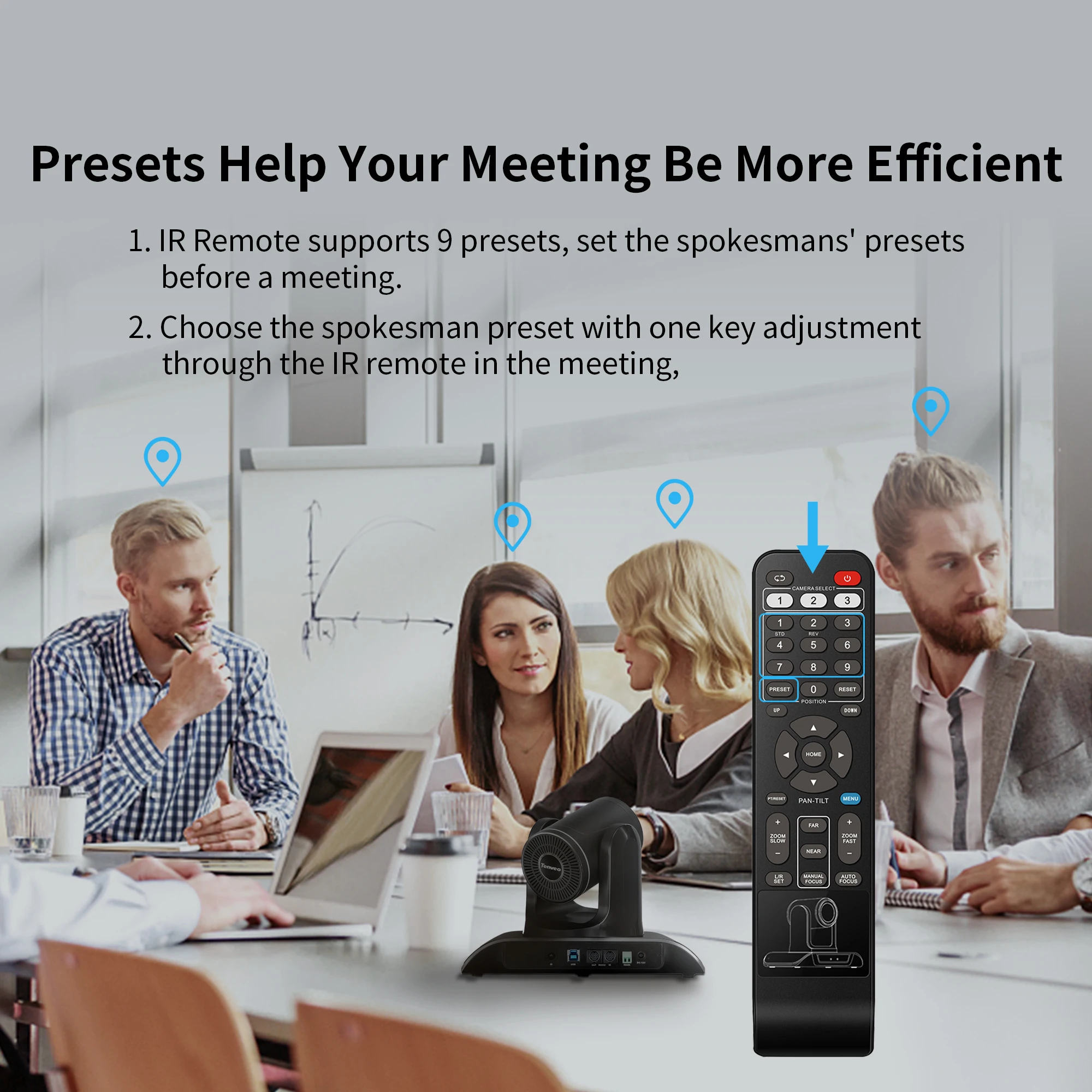 New design OEM Personal and office 3x video full hd conferencing web  with USB inteace