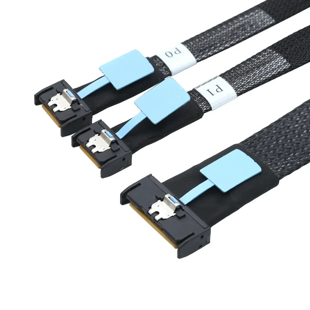 Imagem -02 - Cabo de Servidor Personalizável para pc Gen5 Mcio x8 para Dual Mcio x4 Cabo Adaptador Sff8654 8643 8639 Oculink Sata 3.0 U.2