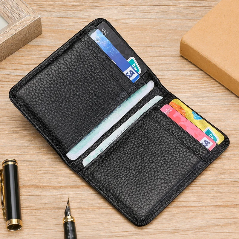 Herren-Geldbörse aus PU-Leder mit RFID-Blockierung, ultradünn, Mini-Kreditkartenetui, tragbar, diebstahlsicher, für den täglichen Gebrauch, Business und Reisen – Detail 13
