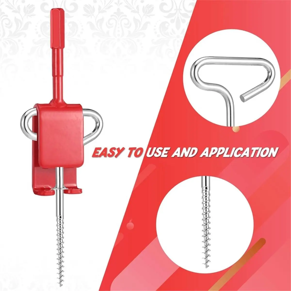 THANKYOU 2 Pcs Ice Anchor Drill Install Adapter, Ground Auger Shaft for Ice Fishing Shelter Tent and Auger Bit Collar Bolts