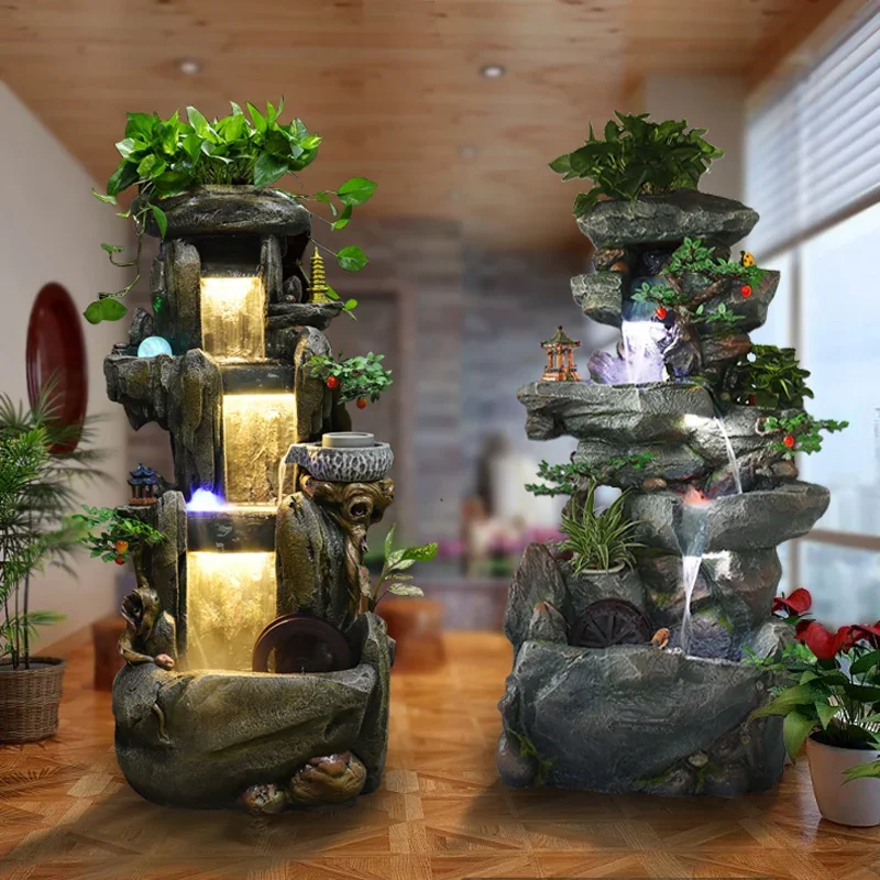 

GY Rockery Fountain Water Decoration Humidifier Creative Decoration Opening Fortune Fengshui Wheel