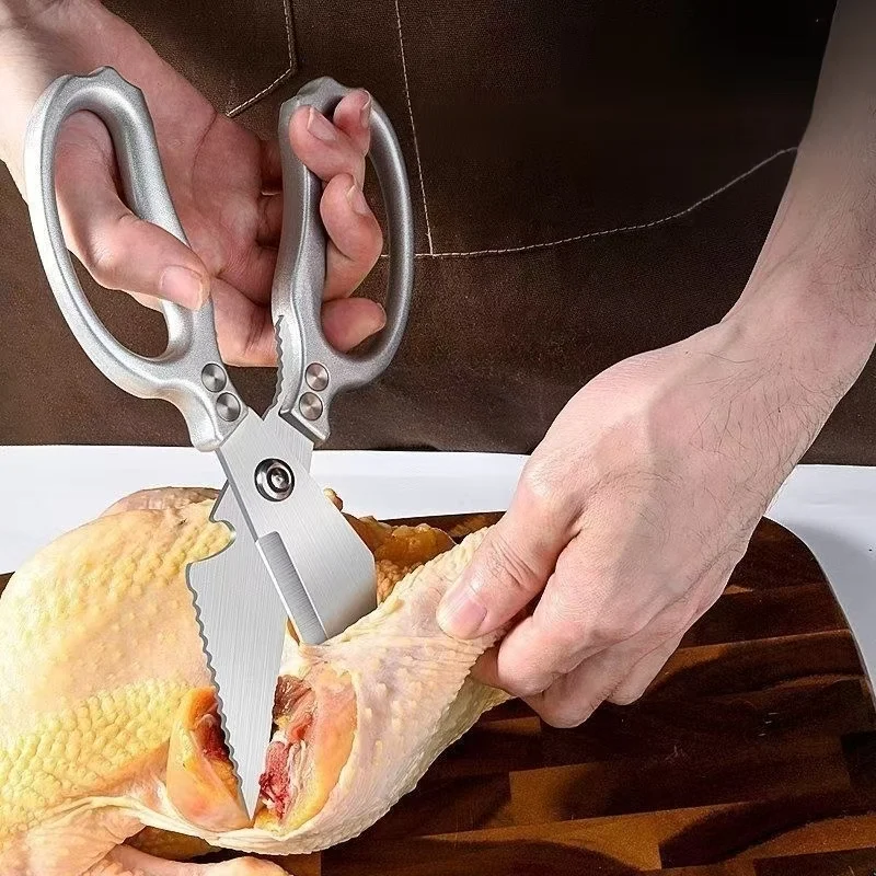 Sharp Stainless Steel Kitchen Scissors for Home Use Large Thick Commercial Grade Meat Cutting Food Shears Chicken Bone Clippers