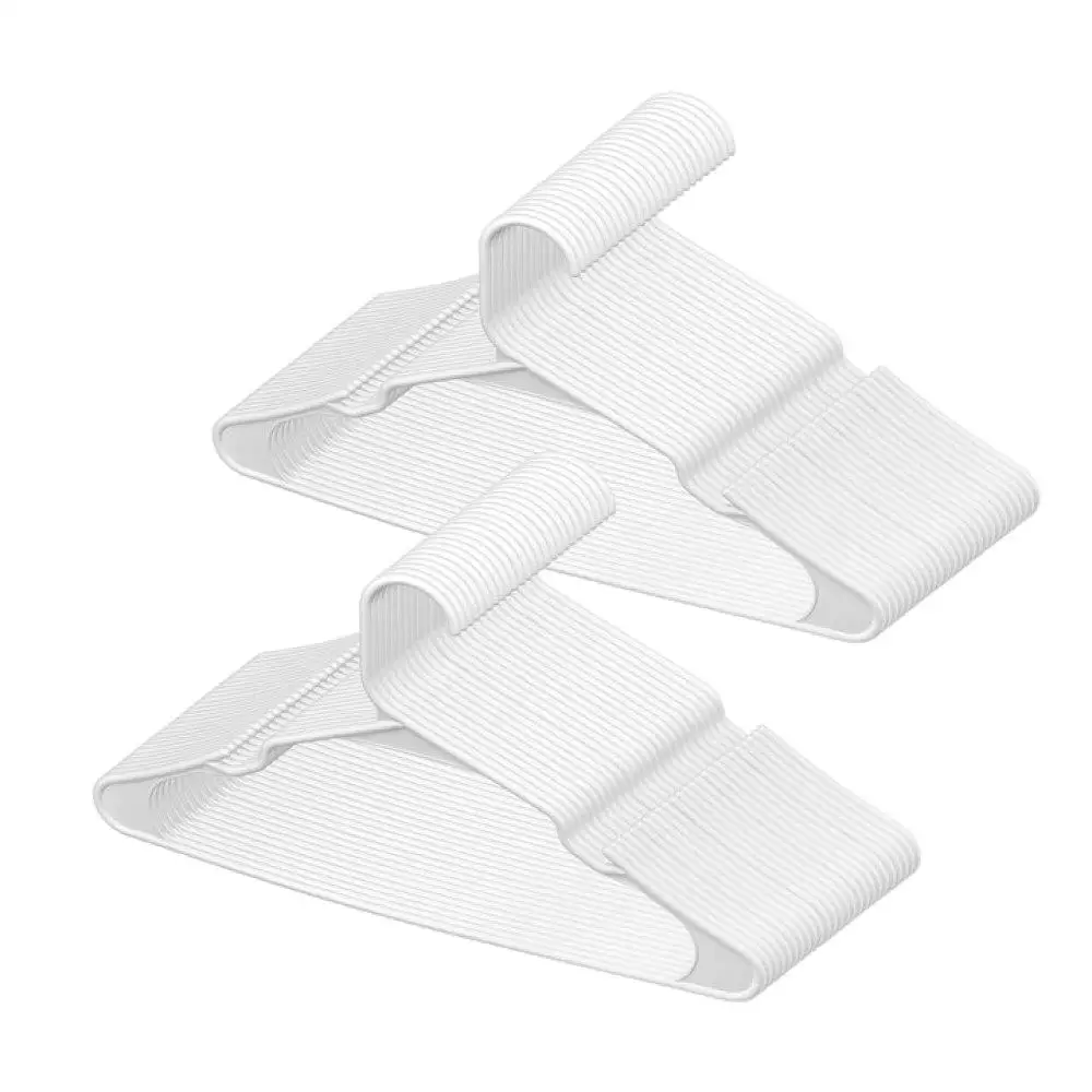 

Plastic Hangers 0.2 inch Ultra-Thin 50 Piece Non-Slip Wider Notch Triangular Top Design Space Saving for t -Shirt Shirt Pant