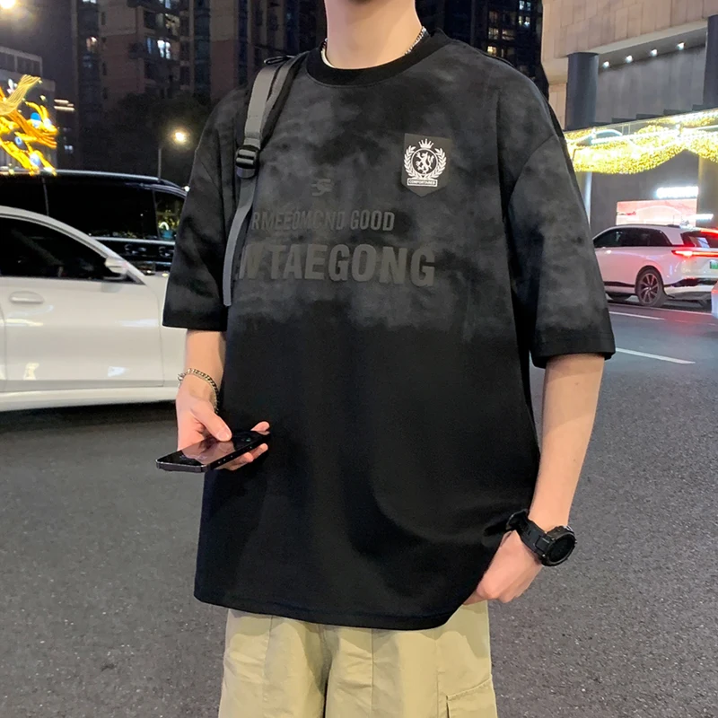 

HIP HOP Sports T Shirt Streetwear Mens T-shirts Casual 2025 Summer Short Sleeves Print Tshirt Tees Oversize 4XL 3XL