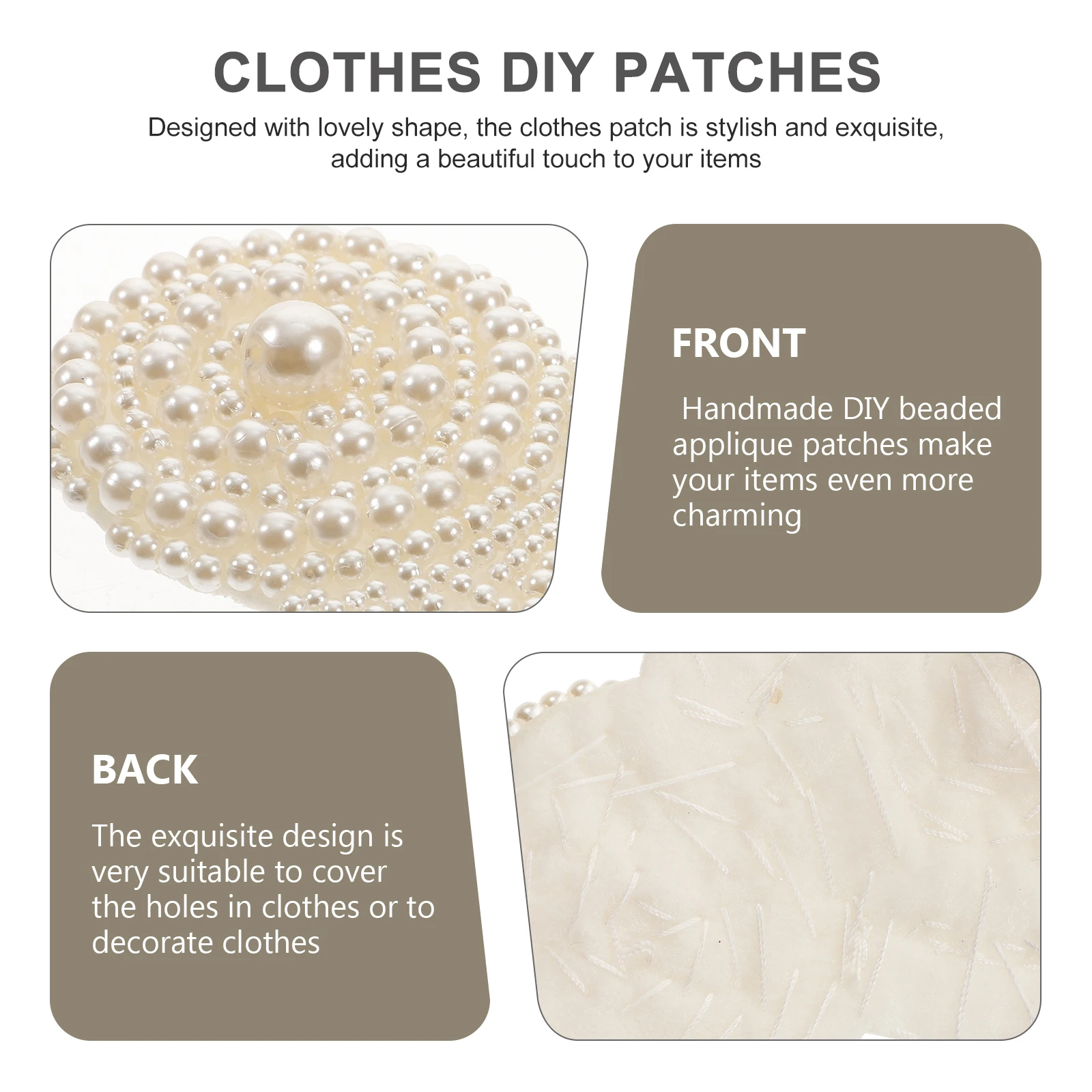 

Pearl Ball Flower Iron On Patches Diy Clothing Repair Applique Shoe Hat Bag Decorative Accessories For Wedding Home