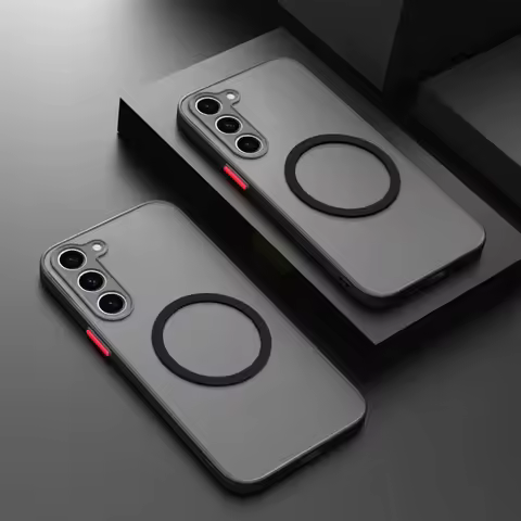 Luxury Wireless Charging Case for Samsung Galaxy S20 S21 S22 S23 FE S24 Plus S24 Ultra, Shockproof Matte Back Cover