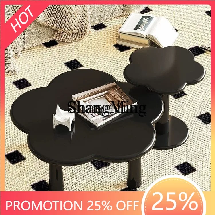 

FG Flower Coffee Table Set Cream Living Room Light Luxury Home Simple Modern Small Apartment Solid Wood Light Luxury Style