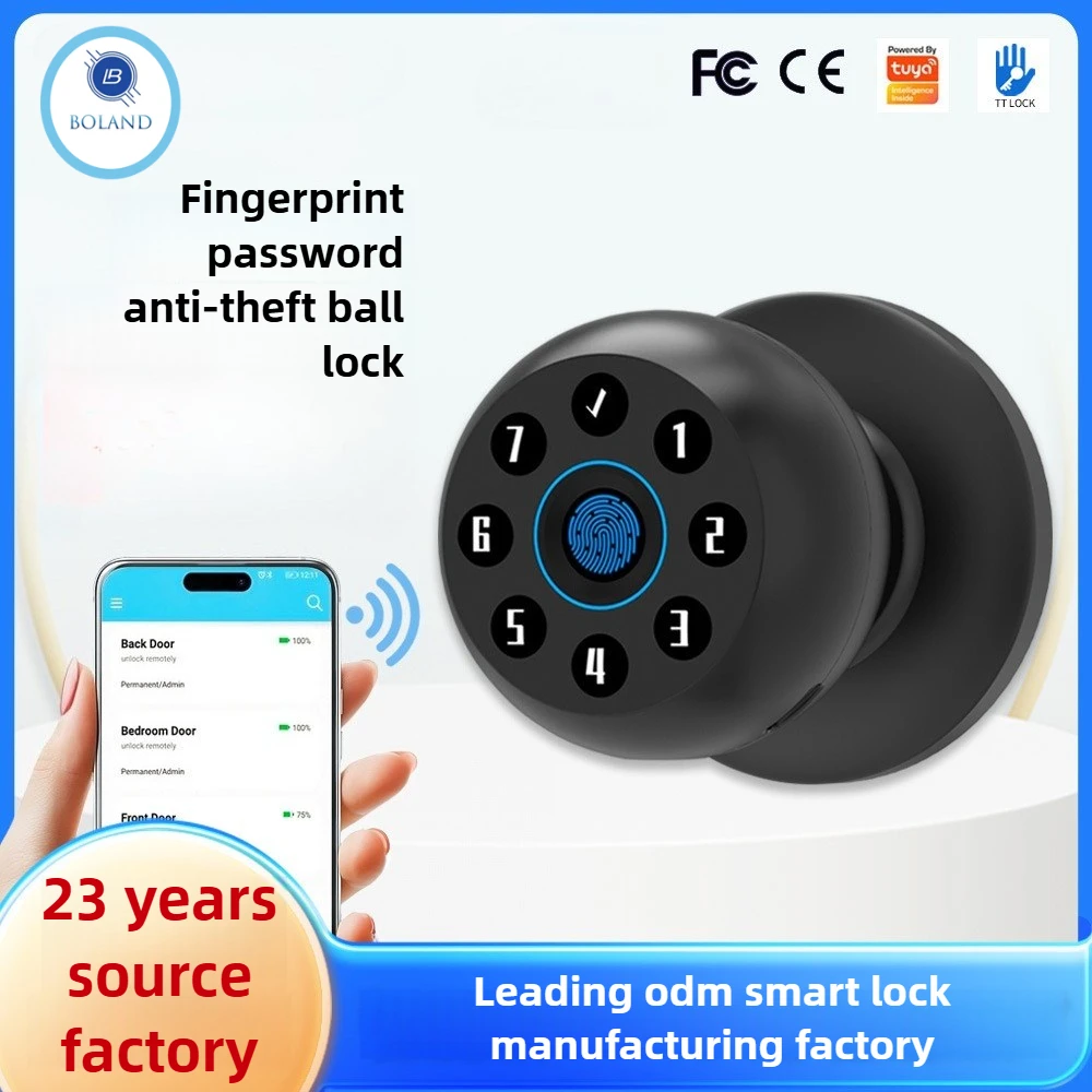 Smart Lock Fingerprint Door Lock App Control Passcode Unlock Electronic Touchscreen Keypad Indoor
