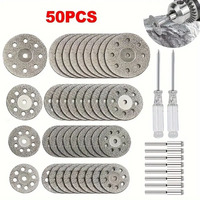 50 Pcs Diamond Cutting Wheel Set Drill Metal Cut Off Disc for Dremel Rotary Tool