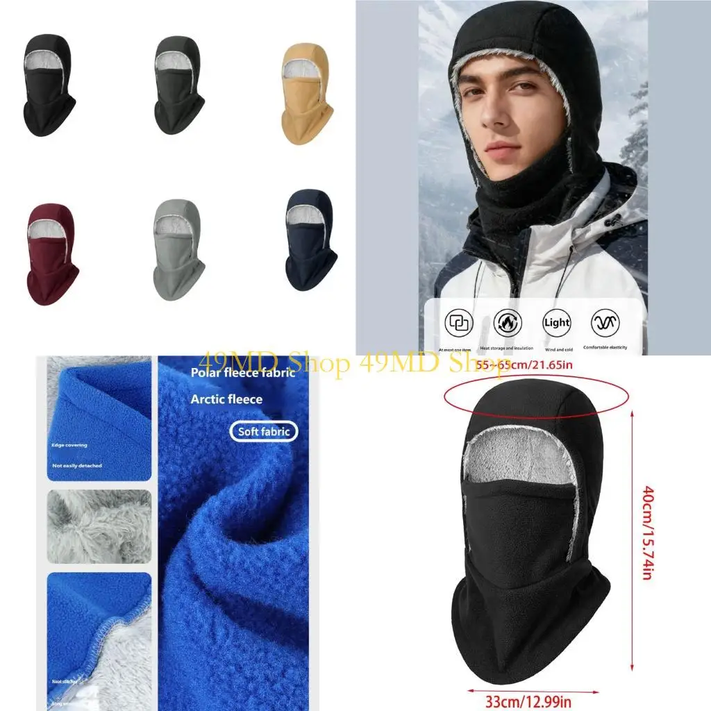 

49MD Integrated Headwear Balaclava Neck Cover Warm Winter Hat For Cycling Skiing