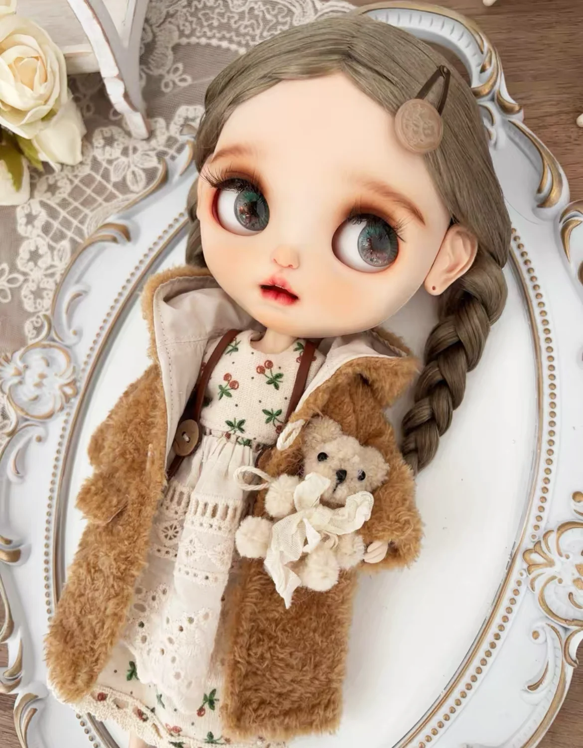 

Куклы Блайт, одежда, коричневое пальто, бесплатная доставка