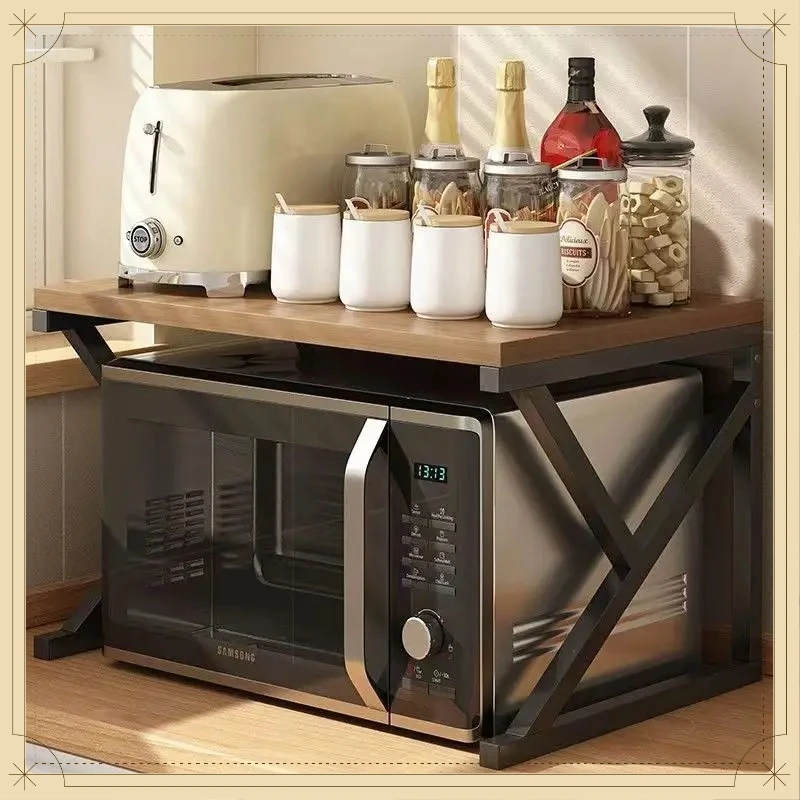 Multilayer Microwave Storage Rack Kitchen Countertop Oven Rice Cooker Multifunctional Household Organizer Shelf