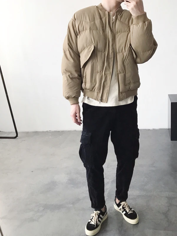 سترة طيران أمريكية سميكة من القطن للرجال، معطف شتوي دافئ وثقيل الوزن من ماركة عصرية