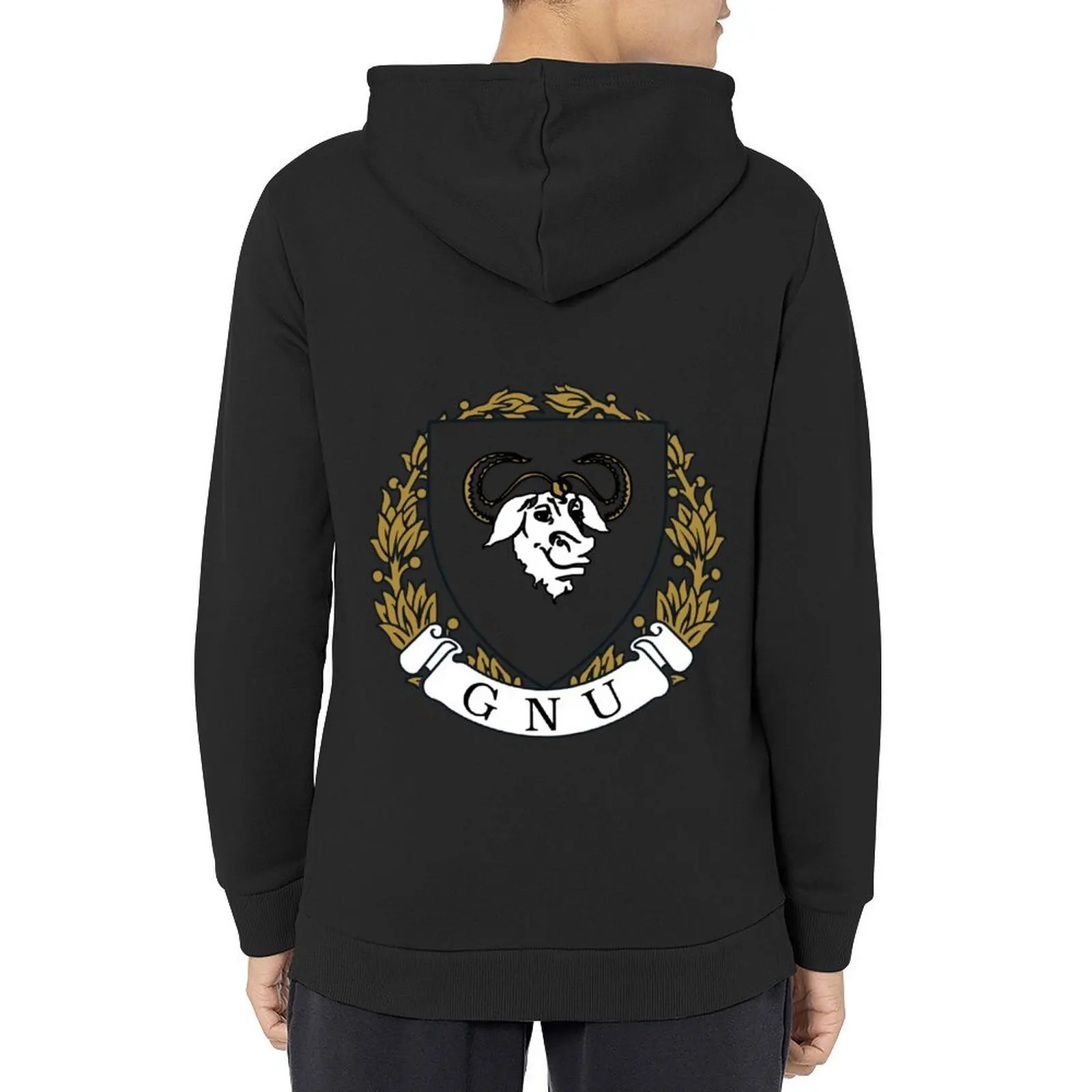 

GNU ( emacs linux ) College style logo Hoodie mens clothing mens designer clothes japanese style hoodies for men high quality