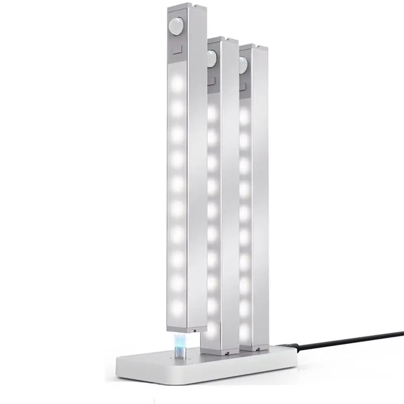 TKOH-Under Cabinet Lighting With Charging Station, Battery Operated 3PCS Motion Sensor Light Rechargeable Wireless Indoor