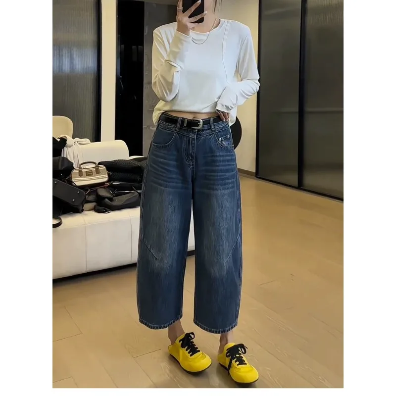 Women's Pants Loose Fit Straight Leg Women's Jeans Lightweight Summer New for Petite Tall Short Height 6