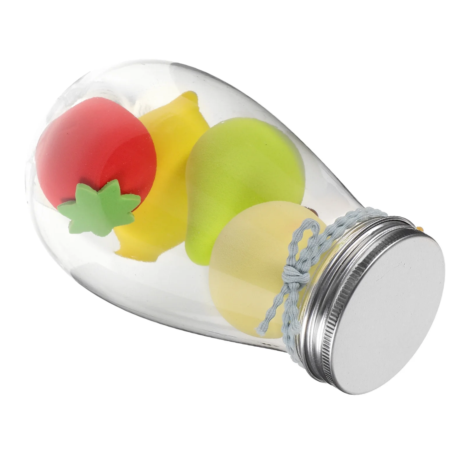 Set di 4 spugne per trucco a forma di frutta, frullatore morbido, uso asciutto e bagnato, soffio per fondotinta, correttore in polvere