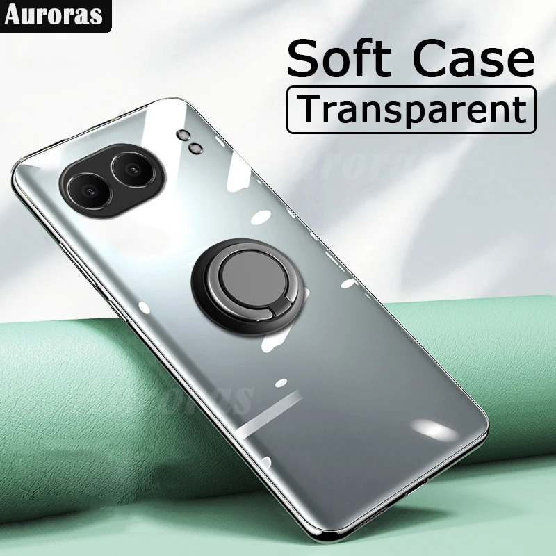 Auroras For Oneplus Nord 4 5G Case Adsorbable Ring Clear Silicone Shockproof Soft Shell For Oneplus Nord CE4 Lite 5G Back Cover