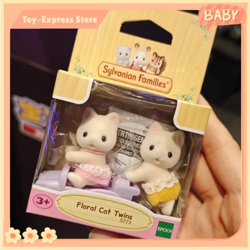 Sylvanian Families Calico Critters Girl Kids Toys Miniature Doll Toys For Children Twins Series Elephant Floral Cat Sunny Rabbit