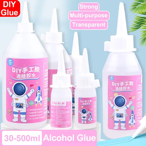 Pegamento de Alcohol transparente, adhesivo de silicona resistente al agua para ropa, manualidades hechas a mano, madera, plástico, escuela, fuerte, tela para álbum de recortes
