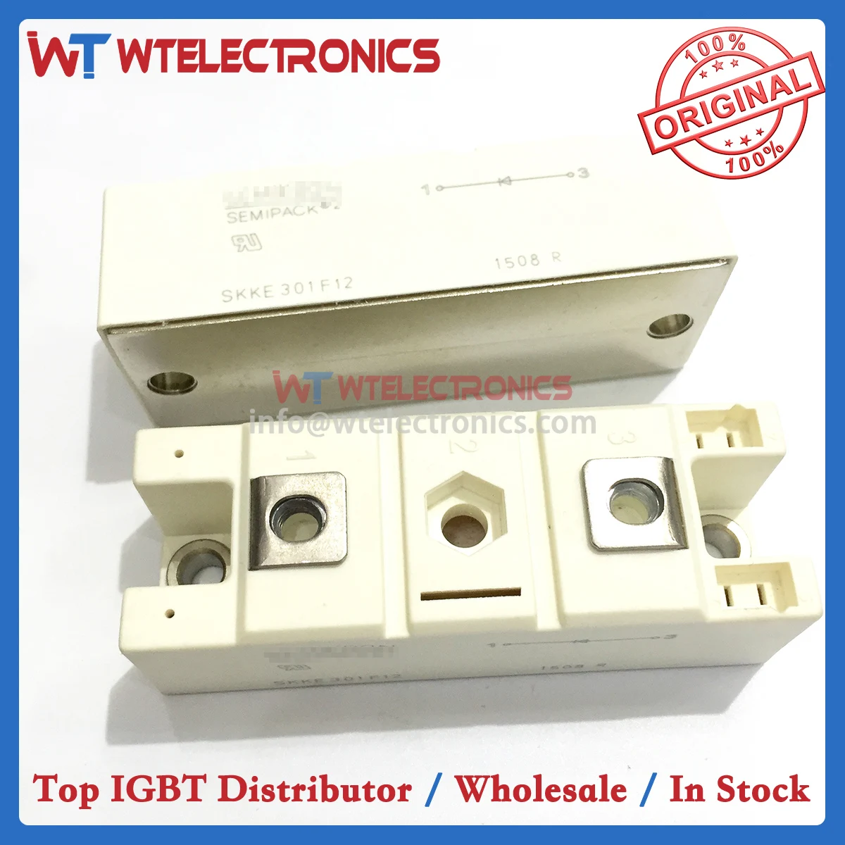 

Genuine SKKE301F12 Thyristor Module SKKE301F12 SKKE 301F12