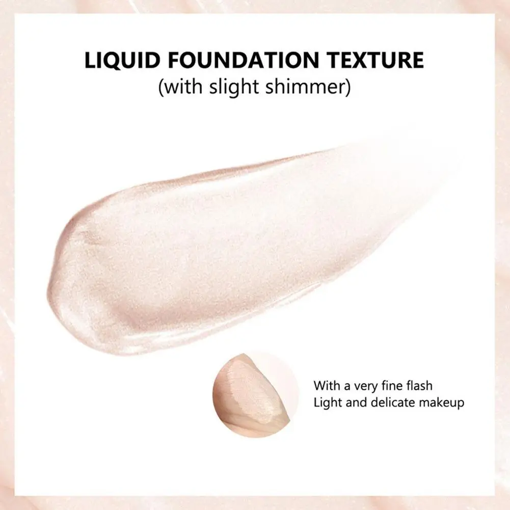 Base líquida brillante de 40ml, acabado naturalmente radiante, reparación de maquillaje duradero, brillo, Control de aceite, base líquida hidratante