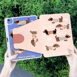 Dachshund Prints Smart PU Case for Ipad 5th 6th Generation IPad Air 4 10.9 2020 Air 5 Pro 11 2nd 3rd 4th 10.2 7th 8th 9th Gen