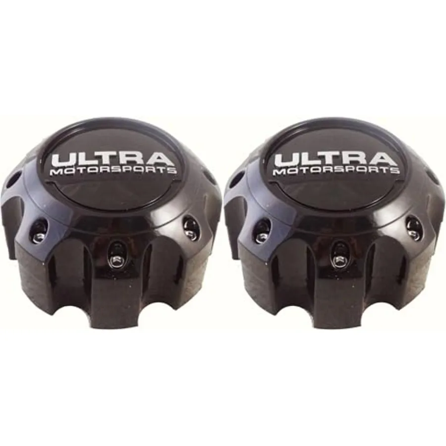 

2PCS Glossy Black Wheel Center Hub Cap Ultra Motorsports Wheel with 2" Spacer 89-9779 89-9780 C812207