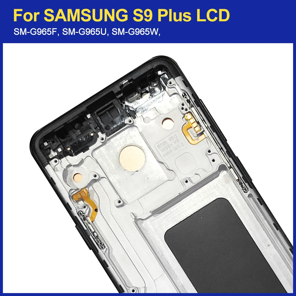 TFT S9 Plus Screen For Samsung Galaxy S9 Plus S9+ LCD Display G965 G965F Touch Screen Replacement Digitizer Assembly with Frame