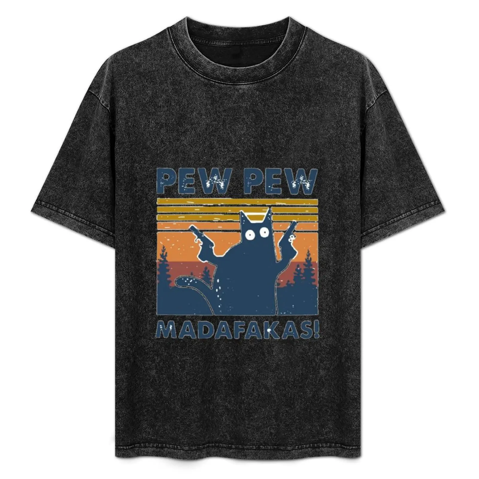 

Madafakas Cat T-Shirt Modern Print Casual T-Shirt