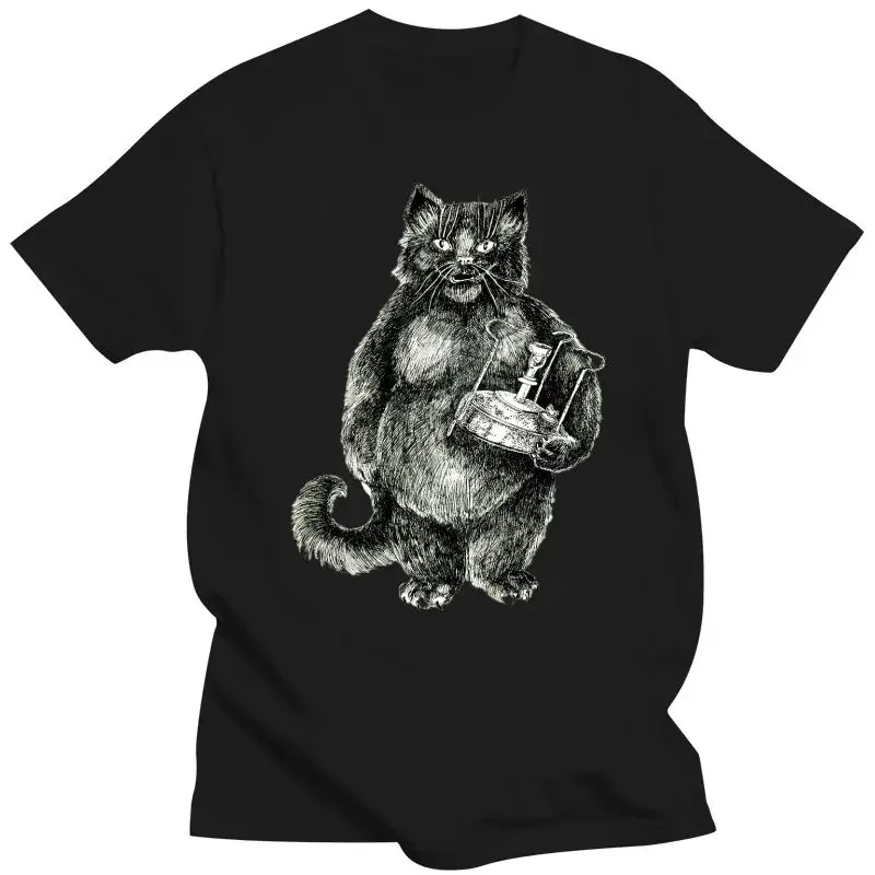 Mens Clothing  Novel Mikhail Bulgakov Margarita Hippopotamus Cat T Shirt Behemotthh  Russia Literature The Master And Behem