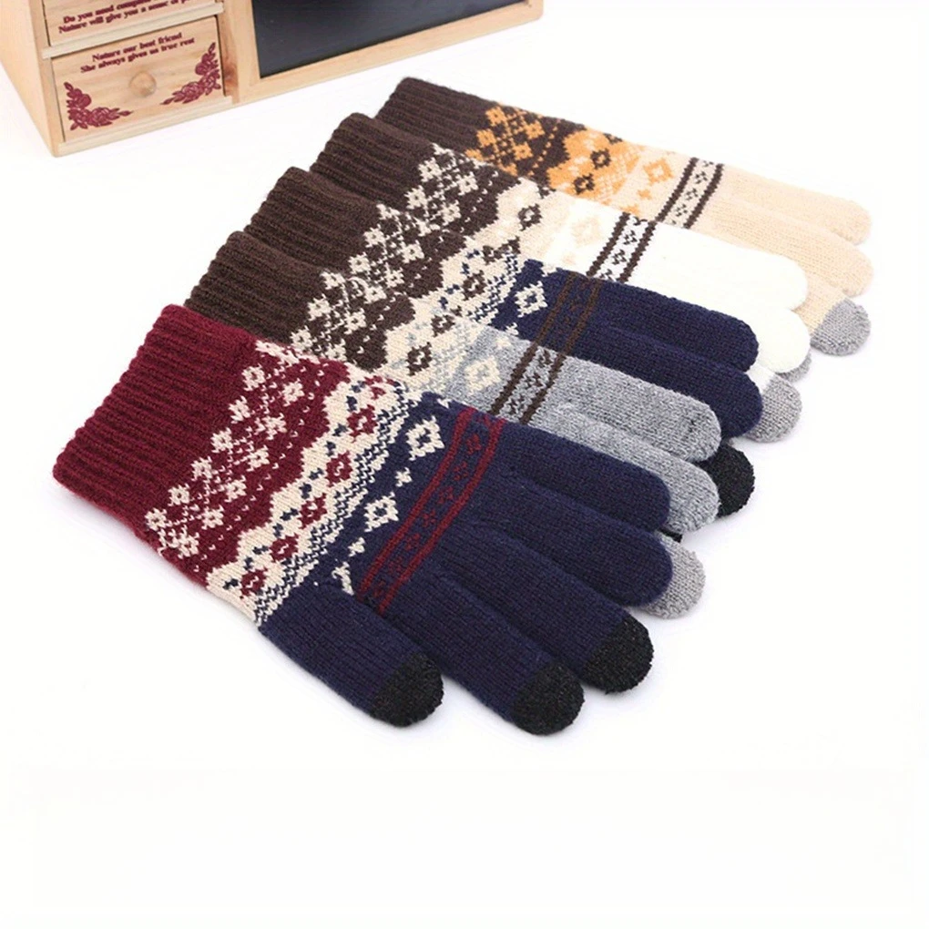 

Gloves Simple Style Keeping-warm Fashion Hands Warmer Clothes Accessories Outdoor Touch Screen Glove White