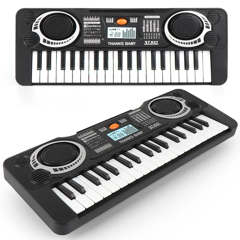 37 Key Children's Electronic Organ Keyboard Portable LED Display Educational Toy Musical Instrument Children's Birthday Gift