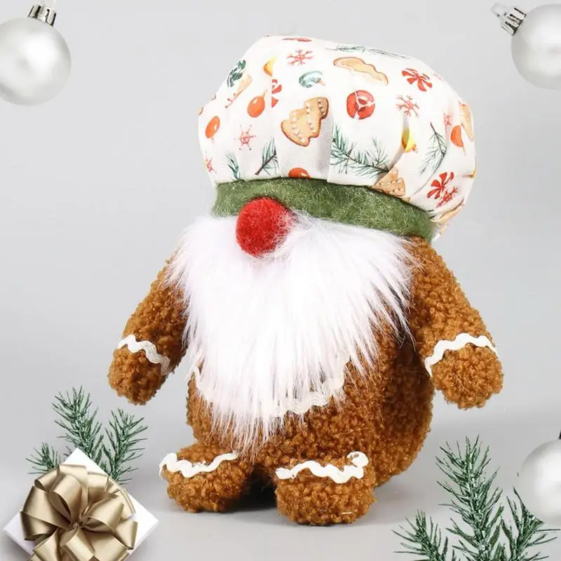 Weihnachten gesichtslose Puppe Lebkuchenmann süße Gnom gesichtslose Puppe Lebkuchen Plüsch gesichtslose Gnom Puppe für Kinder Familie Freunde