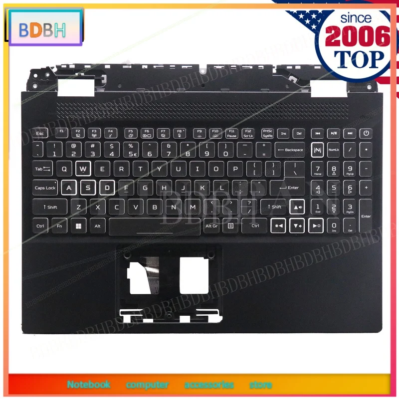 For For Acer Nitro 5 AN515-58 Palmrest Case Backlit Keyboard White 6B.QFMN2.001