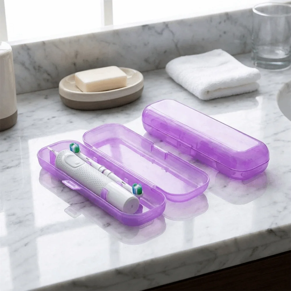 Plastic Electric Toothbrush Case Dust-proof Lightweight Toothbrush Storage Box Moisture-proof Electric Toothbrush Organizer