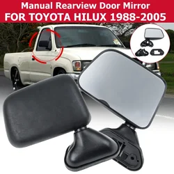 1 Pair Car Door Rearview Mirror Black Driving Security Fit for Toyota Hilux 1988-2005