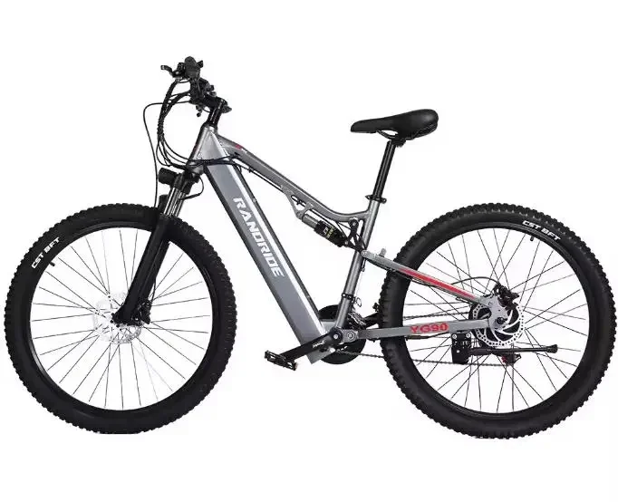 RANDRIDE YG90 Electric bike 1000W 48V17AH Hydraulic Brake E-bike with Full Suspension 50km/h 27.5/29 inch tire Electric Bicycle image 1