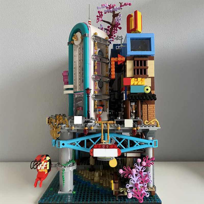 4069PCS MOC Custom Modular Ninjagoes City Extension: Karaoke Bar Architecture Building Model Assembly Children Festival Gift