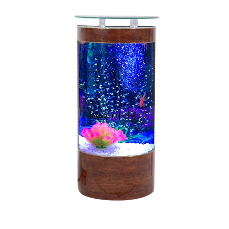 

Glass Fish Tank Small and Medium Living Room Ecological Automatic Loop Filter Semicircle