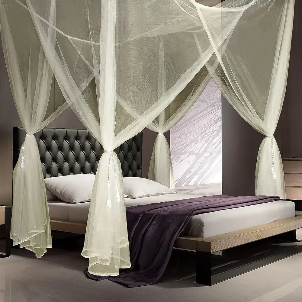 

Extra Large Mosquito Net 4 Openings Durable Canopy Bed Net For Any Size Beds Camping Suitable For Home Outdoor Travel