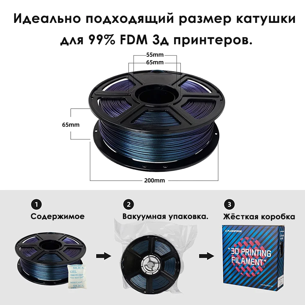 Наполнитель PLA для 3D-принтера FDM, 1 кг, 1,75 мм