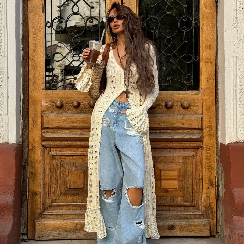

French Holiday Style New Woolen Jacket Casual Loose Design Fashion Tops Casual Cardigan Women's High Street Trend Personality
