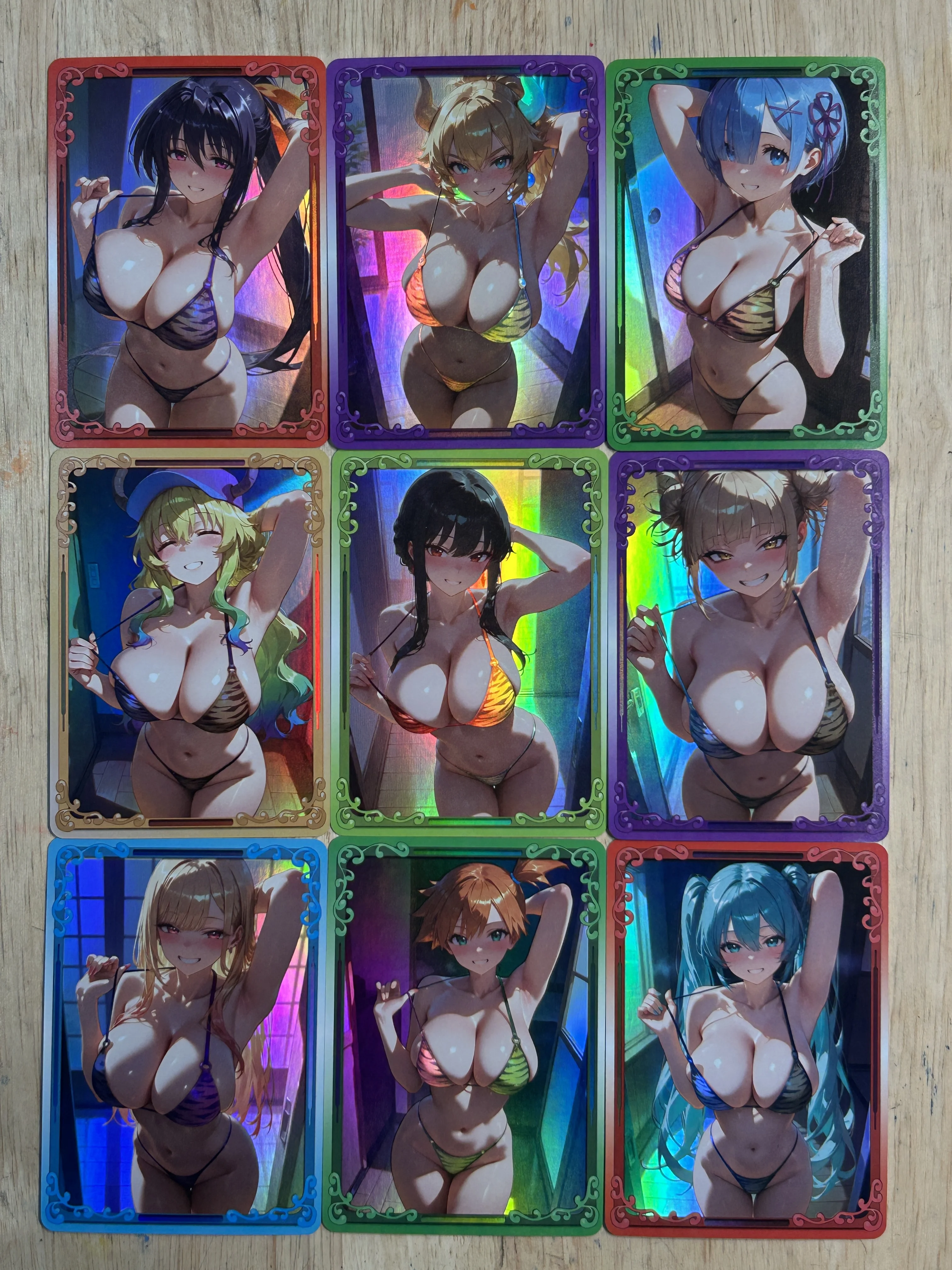 

9 шт. японская карта Rem Misty Toga Himiko Rukoa Yor Forger Kitagawa Marin 88 X 63 мм с блестящей текстурой, подарочная коллекционная карта игрушек