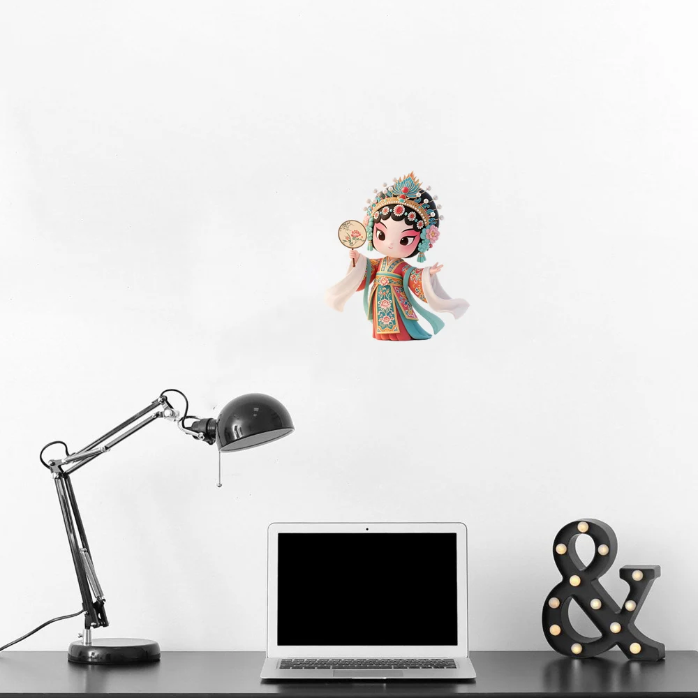 Three Ratels CAB90 Classic Chinese style Peking Opera cartoon stickers for home decoration PVC self-adhesive waterproof