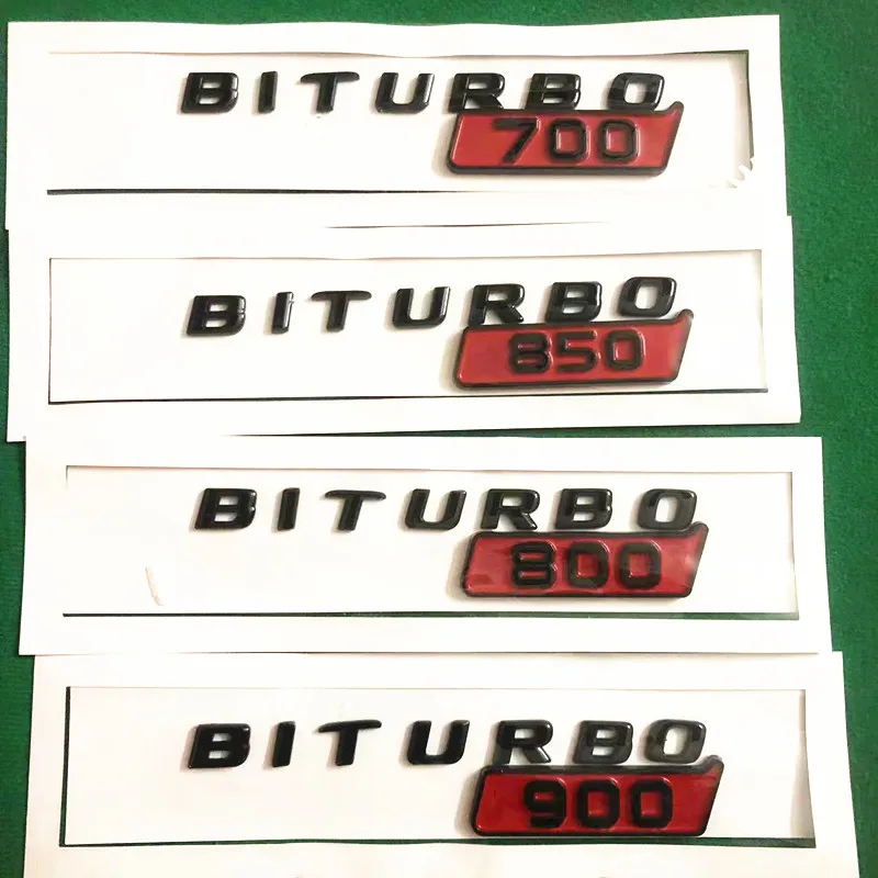 Chrome Black Fender Number BITURBO 700 850 800 900 Emblems BITURBO800 BITURBO700 BITURBO900 Badges  for BRABUS G900 G800 G700