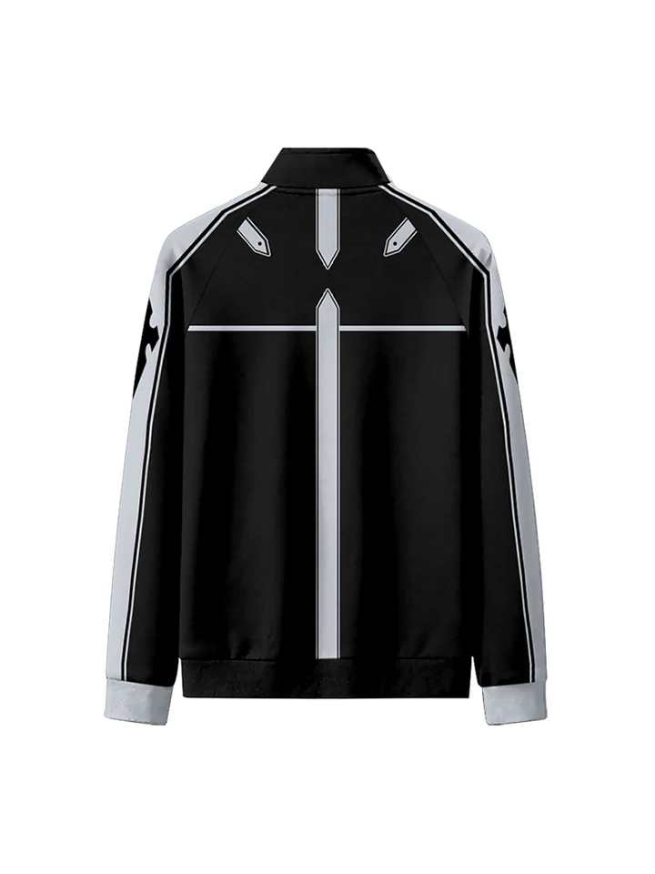 Anime SAO Sword Art Online Kirigaya Kazuto Kirito Cosplay Zipper