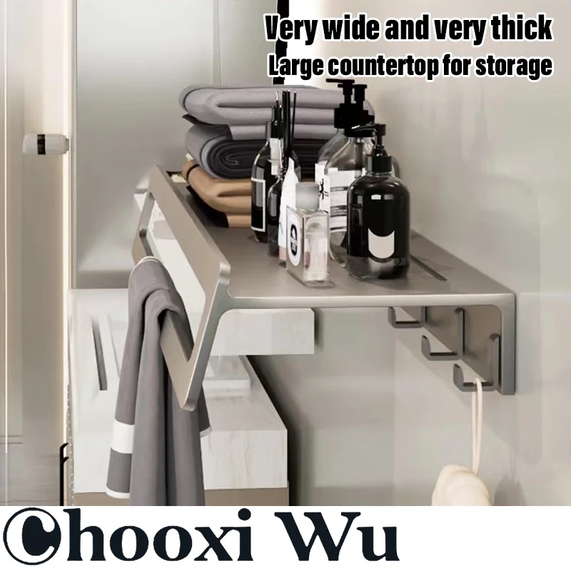 CHOOXIWU-thickened multifunctional bathroom towel rack, punch-free (punch-free) installation is possible