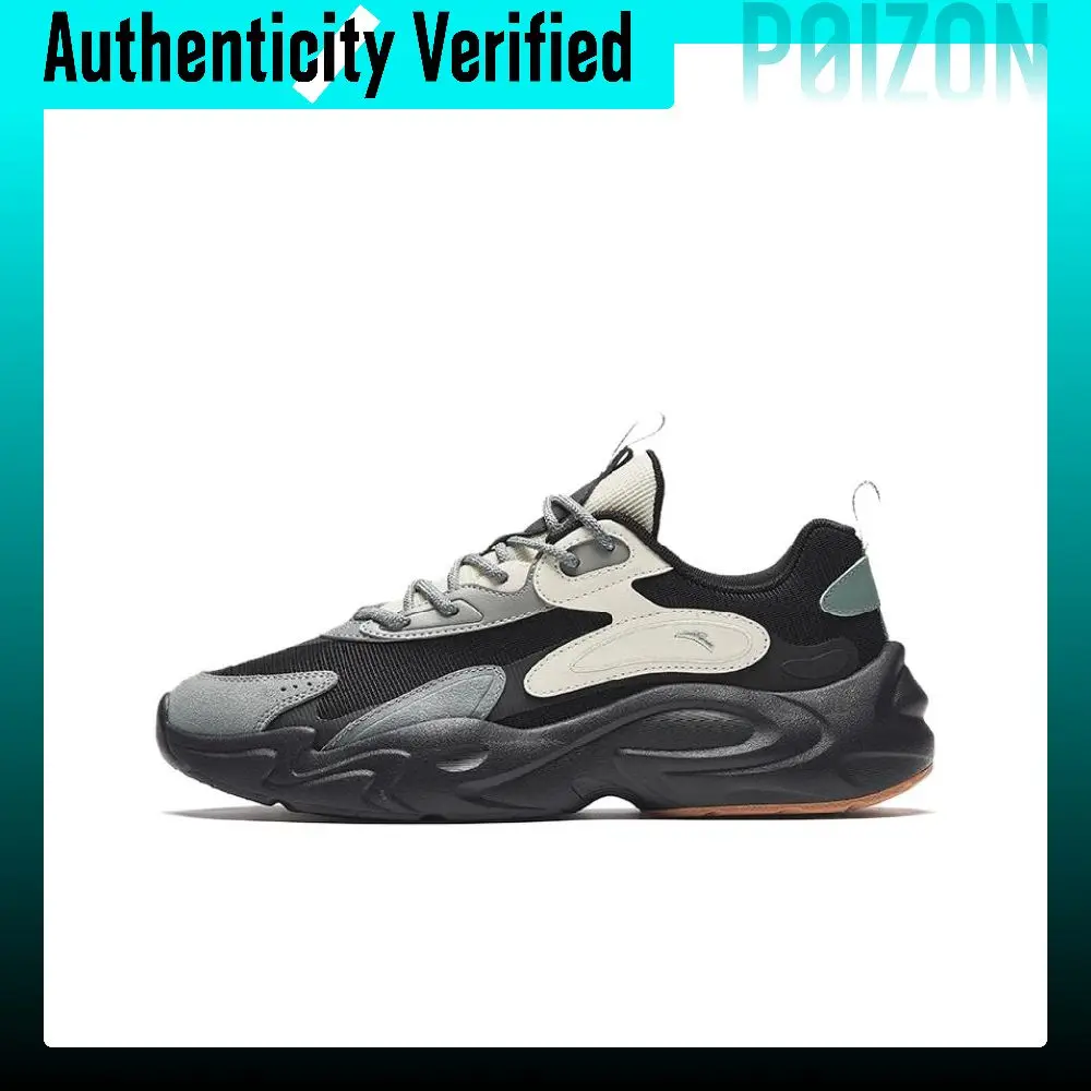 Anta Life Collection Cushioning Slip Resistant Low top Chunky Sneakers Men's Black 112438856-5